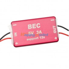 FPV 1.2G 5.8G Micro BEC with CNC Enclosure 12V 3A Output 12S for Multicopter Telemetry-Red