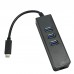 USB 3.1 Type C USB-C Multiple 3 Ports Hub with Gigabit Ethernet Network LAN Adapter for Macbook Chromebook