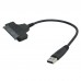 Super Speed 90 Degree USB 3.0 to SATA 22 Pin 2.5" Hard Disk Driver SSD Adapter Cable