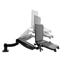 Gas Spring Laptop Mount Display Computer Rack Retractable Notebook Bracket Holder for 10-27inch Monitor