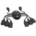 USB2.0 HUB 7 Ports 5V 500mA Adapter HUB Transfer 480Mbps for PC Laptop Computer