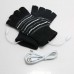 5V USB Heated Gloves Pad Mini Electric USB Heater Fabric Cloth Soft Portable Winter Warm Gloves-Black