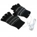 5V USB Heated Gloves Pad Mini Electric USB Heater Fabric Cloth Soft Portable Winter Warm Gloves-Black