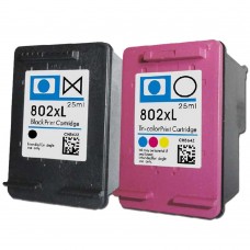 HP 802XL Ink Cartridge Black + Color for HP 1000 1050 2000 2050 1010 1510 Inkjet Printer