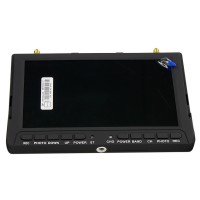 DC7V-28V 7 inch 5.8G HD LCD TFT 800x480 Screen Monitor Wireless Receiver for FPV Aerial Photography-Black