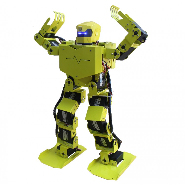 16DOF Robo-Soul H3s Biped Robtic 2-Legged Human Robot Aluminum Frame w/ Helmet 