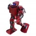 16DOF Robo-Soul H3s Biped Robtic Two-Legged Human Robot Aluminum Frame Kit with Helmet Head Hood - Red