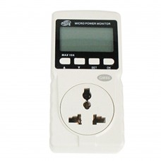 GM86 220V 50Hz Micro Power Monitor Wattmeter with Large LCD Monitoring Current Voltage Frequency Measurement Tester