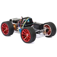 4WD Smart Car Chassis with PM-R3 Multifunction Control Board & PS2 Controller Combo for RC
