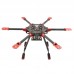 HF750 750mm 6-Axis Carbon Fiber Folding Hexacopter Frame with GF-L1B Landing Gear for FPV Photography