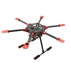 HF750 750mm 6-Axis Carbon Fiber Folding Hexacopter Frame with GF-L1B Landing Gear for FPV Photography