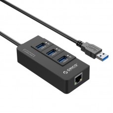 ORICO HR01-U3 Portable 3 Ports USB 3.0 HUB RJ45 Gigabyte Ethernet LAN Network Adapter for Notebooks Computer D5152A