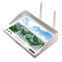 Upgraded RX-LCD5802 5.8GHz 40CH 7'' LCD 800*480 Diversity Receiver HD FPV Monitor for UAV Multicopter-White