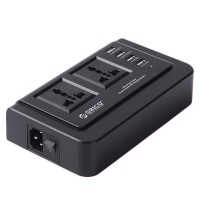 ORICO OPC-2A4U 4 Ports USB Charger with 2-Outlet Power Strip Socket for Computer Phones PC