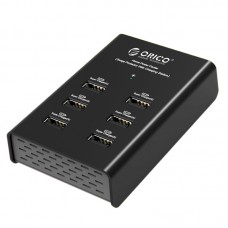 ORICO DUB-6P Portable 2.4A 72W 6 Ports Desktop USB Charger for iphone ipad-Black