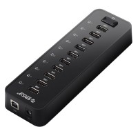 ORICO P10-U2 10 Ports External USB2.0 HUB Splitter Charger with 12V 3A Power Adapter for Laptop Computer PC