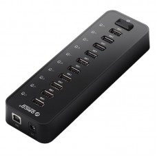 ORICO P10-U2 10 Ports External USB2.0 HUB Splitter Charger with 12V 3A Power Adapter for Laptop Computer PC