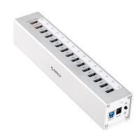 ORICO A3H13P2 Aluminum 13 Port USB 3.0 HUB + 2 USB Charger 5V2.4A 5V1.0A VL812 12V5A Power Supply for Laptop PC 