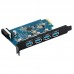 ORICO PVU3-4P 5Gbps Desktop 4 Port USB3.0 PCI Express Card for Laptop Computer Support Windows Vista