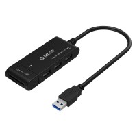 Orico H3TS-U3 Portable 2 in 1 3 Ports Super Speed 5Gbps USB 3.0 Hub and SD TF Card Reader for Laptop Computer