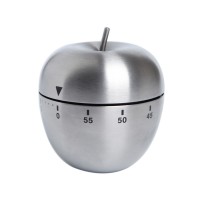 Mechanical Dial Cooking Kitchen Timer Intervalometer Alarm 60 Minutes Stainless Steel Kitchen Cooking Tools Apple Timer