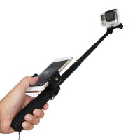TELESIN Waterproof Selfie Stick with Phone Lock Catch for Gopro Xiaomi Yi Sport Action Camera