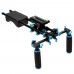 YLG0102F Light Portable Video Stabilizer Shoulder Mount with Double Handle Grip for DSLR Cameras Camcorders