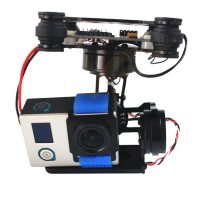 FPV 3 Axis CNC Metal Brushless Gimbal PTZ with Controller for DJI Phantom GoPro 3 4 Camera