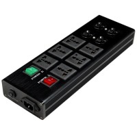 WA13 10Bit HIFI Sockets Power Strip Aluminum Protective Case Box for Amplifier