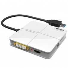 USB3.0 Multi Screen External Graphics Card USB to DVI HDMI HDTV RJ45 Gigabit Ehternet Adapter  