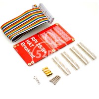 Raspberry Pi 2 Model B B+ A+ HAT Breakout Shield DIY GPIO Expansion Board with 40P Rainbow Cable Kit
