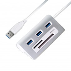 USB HUB Aluminum 5Gpbs USB 3.0 HUB Splitter Adapter USB3.0 HUB USB 3.0 Card Reader Support SD Micro SD TF CF Card