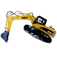 HuiNa Toy 550 15 Channel 2.4G Alloy Excavator Charging RC Car Digger Engineering Vehicle