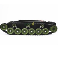 Shock-Absorbing Toy Tank Robot Chassis Smart Track Caterpillar Tractor for Video Car DIY-Green