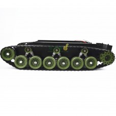 Shock-Absorbing Toy Tank Robot Chassis Smart Track Caterpillar Tractor for Video Car DIY-Green