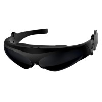 3D Virtual Reality Wide Screen Digital Video Glasses Eyewear Support Connect IOS&Android FPV-Black