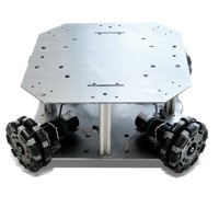 Anycbot Robot Development Platform Mobile Chassis Stainless Steel Plate Two Layers Smart Car for DIY