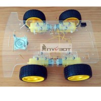 Anycbot Acrylic 4-Wheel Robot Development Smart Car Chassis for Arduino DIY