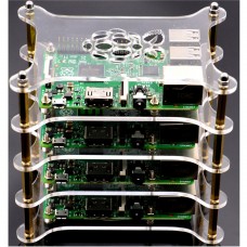 Raspberry Pi 2 Model B 4-layer Clear Case Box Enclosure Four Layers for Pi B+ DIY