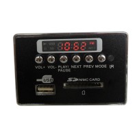 07S 12V Audio Decoder USB Player Lossless WMA WAV MP3 Decoding with FM Radio for Amplifier-Black