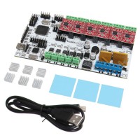 3D Printer Start Kits Mother Board Rumba Board with A4988 Stepper Driver Heatsink