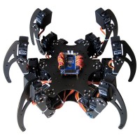 Assembled 18DOF Aluminium Hexapod Spider Six 3DOF Legs Robot Frame with Servos & Servo Horn & Controller