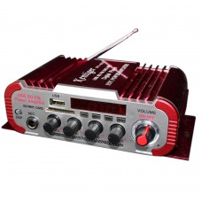 HY-600 12V 2 Channels HIFI Power Amplifier USB SD DVD MP3 Digital Player-Red