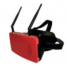 TX1 FPV-3D Receiving Glasses Box 5inch HD Monitor 32CH Receiver Video Glasses-Red