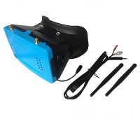 TX1 FPV-3D Receiving Glasses Box 5inch HD Monitor 32CH Receiver Video Glasses-Blue