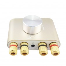 Mogu 30Wx2 Mini Bluetooth Amplifier HIFI Audio 2.0 Channel Amp for Subwoofer Bookshelf Loudspeaker-Gold