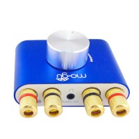 Mogu 30Wx2 Mini Bluetooth Amplifier HIFI Audio 2.0 Channel Amp for Subwoofer Bookshelf Loudspeaker-Blue