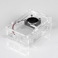 Raspberry Pi 2 Transparent Acrylic Case Enclosure Model B Shell with Cooling Fan