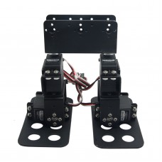 Assembled 4 DOF Biped Robot Educational Robotic Kit Servo Bracket with D-1501MG Servo-Black