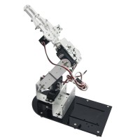 Assembled 4DOF Mechanical Arm Metal Structure Holder Kit with LD-1501MG Servo for Robot Teaching Platform